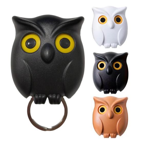 Держатель для ключей в виде совы, магнитные крючки для ключей Wink, грузоподъемность 5,5 фунтов, простая установка, мини-держатель для ключей в виде совы, настенное украшение