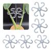 5 Pcs Plant Stem Holders Acrylic Plant Stem Support with Thin Rod Easy Installation Stem Support Hooks for Indoor Outdoor Garden Potted Plants