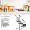 4 Compartments Syrup Bottle Holder Stable Design Coffee Syrup Rack  For Coffee Station