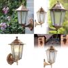 Ретро уличный шестигранный настенный светильник с медной отделкой и водонепроницаемой светодиодной технологией