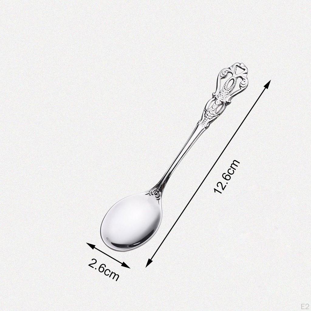 Набор из 4 ложек и вилок, кондитерская и чайная ложка из нержавеющей стали для десерта