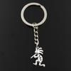 Fashion Keychain 25x17mm Native Kokopelli Silver Color Pendants DIY Men Jewelry Car Key Chain Ring Holder Souvenir For Gift
