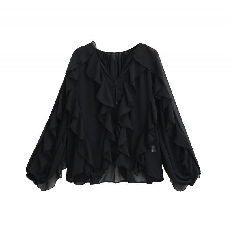 Womens Classic Versatile Layered Blouse Casual Elegant Long Sleeve Shirt Daily Wear