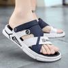 Мужские сандалии из водонепроницаемой кожи двойного назначения, новые шлепанцы, мужские трендовые тапочки для вождения, летние тапочки с дезодорантом для отдыха на природе