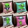 Loopy Silly Alien Cushion Cover Reversible Soft Durable Pillow Cover Home  Car MultiScene Use for Daily Comfort