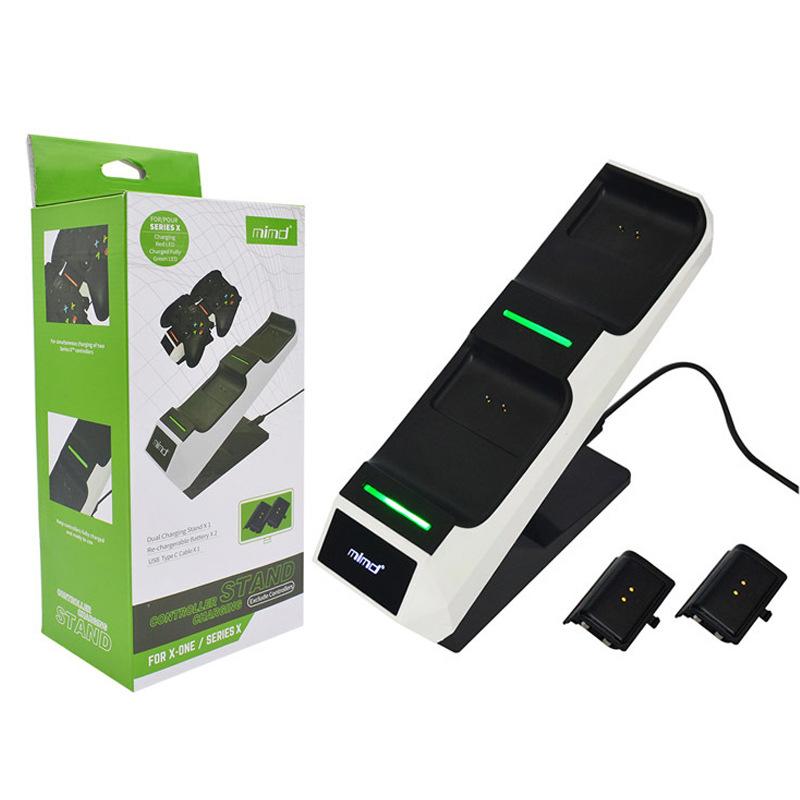 Dual Controller Charger Station for Xbox Series X/S, Charging Dock Bracket Stand with 2Pcs Rechargeable Battery Packs
