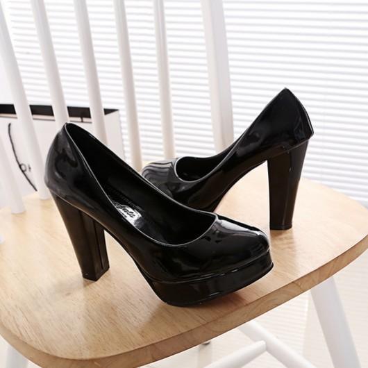 2024Рабочая обувьЖенские черные туфли-лодочки Весенние повседневные туфли Женские туфли на высоком каблуке Белые/красные свадебные туфли 34 40 Большие размеры туфли-лодочки