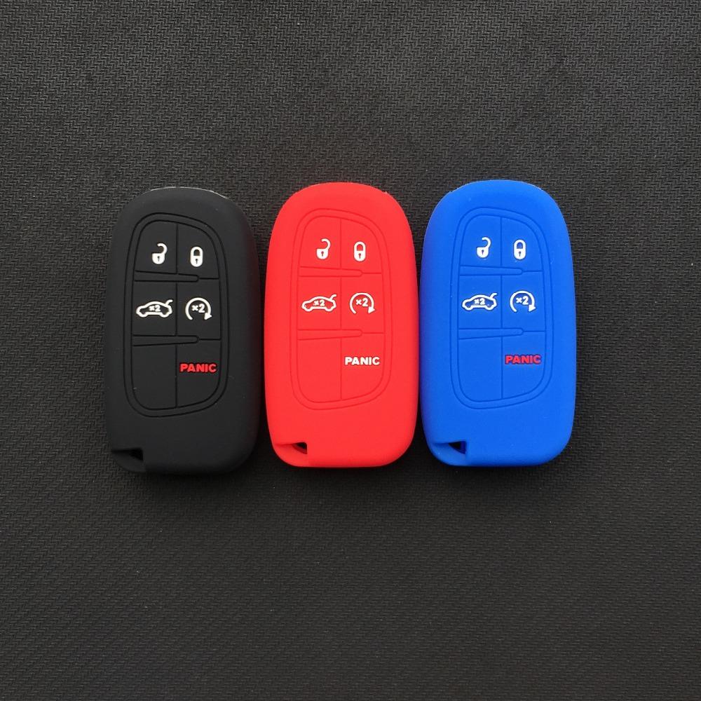 silicone car key cover case for Jeep Cherokee DODGE RAM Durango Chrysler 5button key