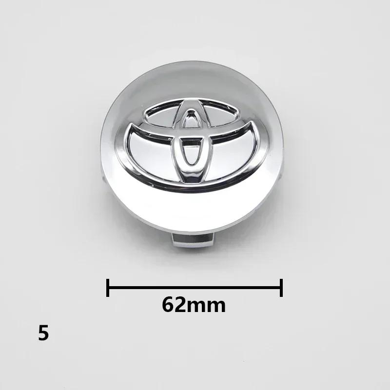 vdcp6 4pcs 57mm/62mm Car Tyre Wheel Center Hub Cap Badge Logo Rim Emblem For Toyota Corolla Camry Yaris CHR Rav4 Auris Verso Avalon