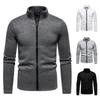 2024 Men New Light Weight Winter Sweater Stand Collar Zipped Cardigan Sweater T Shirt