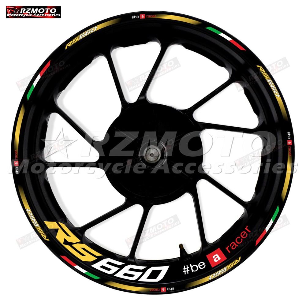 For RS660 RS 660 Motorcycle 17 Inch Front and Rear Decal Hub Waterproof Reflective Rim Wheel Sticker