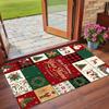 Christmas Custom Name Printed Square Area Rug Soft Non Slip Floor Carpet For Bedroom Holiday Gift