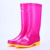 Adult Velvet-Lined Non-Slip Waterproof High-Top Kitchen Rain Boots - PVC Ladies' Work Shoes