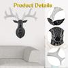 Настенный декор в виде головы оленя, статуэтка из смолы, искусственный коллекционный предмет, реалистичная скульптура ручной работы, животное