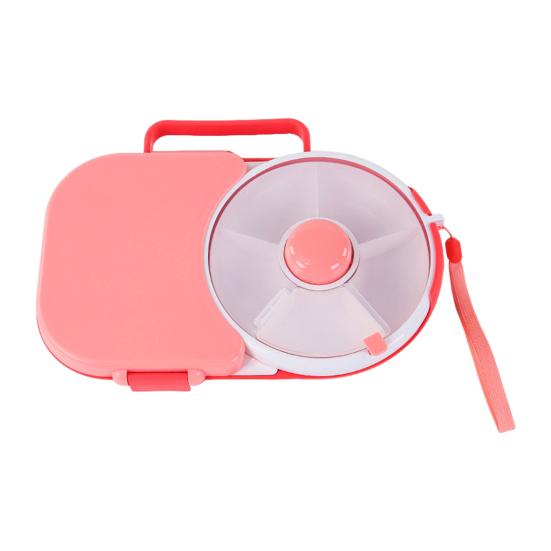 Вращающийся контейнер для закусок с крышкой, вращающийся набор, портативная коробка для конфет для детей, конфетный столик, тарелка для дыни, герметичная коробка для закусок для дома, офиса, школы, пикника