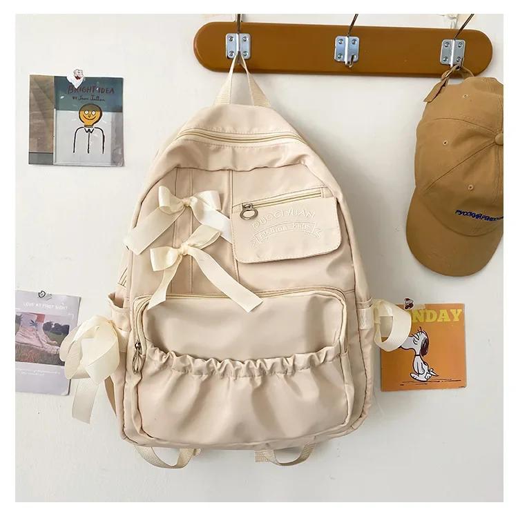 1 Pcs New Fresh and Sweet Middle School Bag High Capacity Korean Junior High Student Girl Backpack