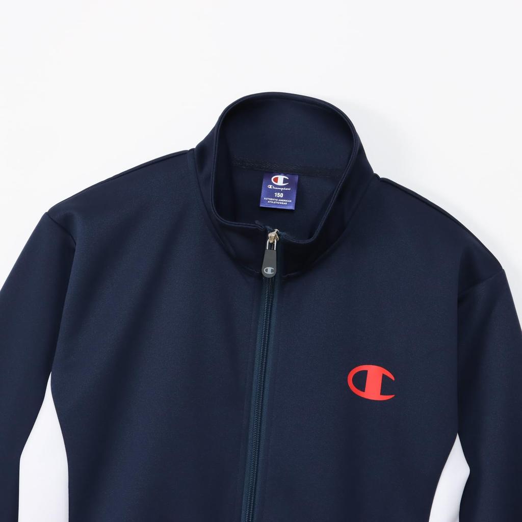 Champion Long Sleeve Tracksuit Set Script Basic Sports Size 110 Kids' (2-Pack), Quick-Drying, Logo, CK-ZSW01, Navy,