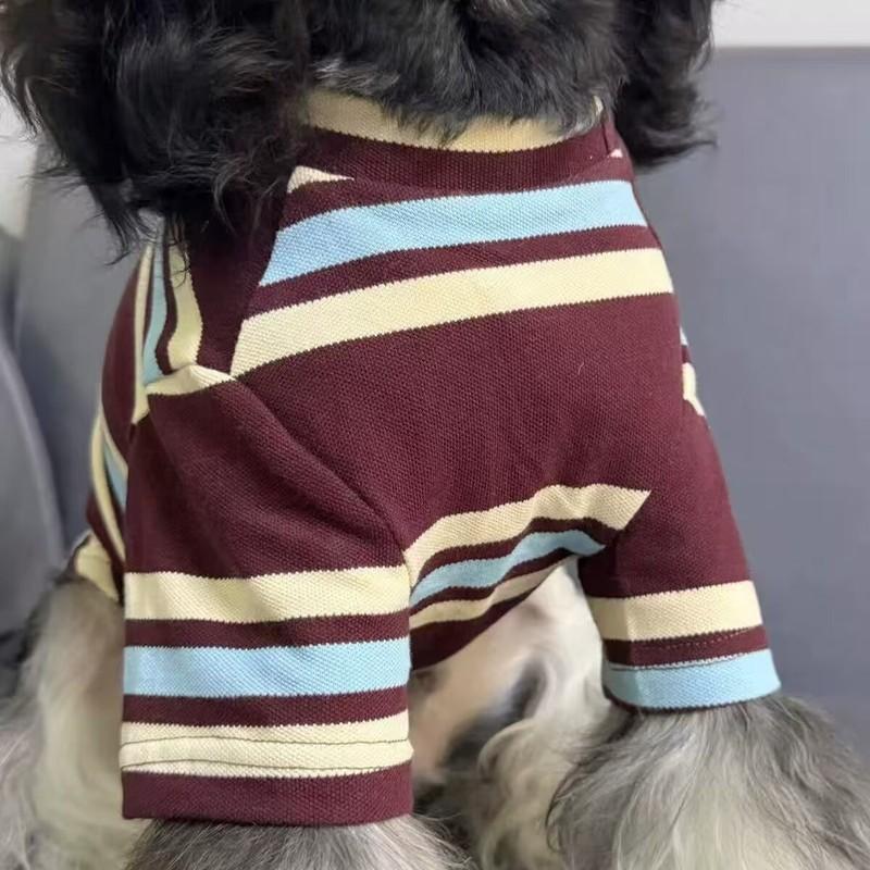 Dog Shirts Striped T-Shirt, Summer Pet Clothes for Small Dogs, Breathable Soft Puppy Apparel Cat Tee