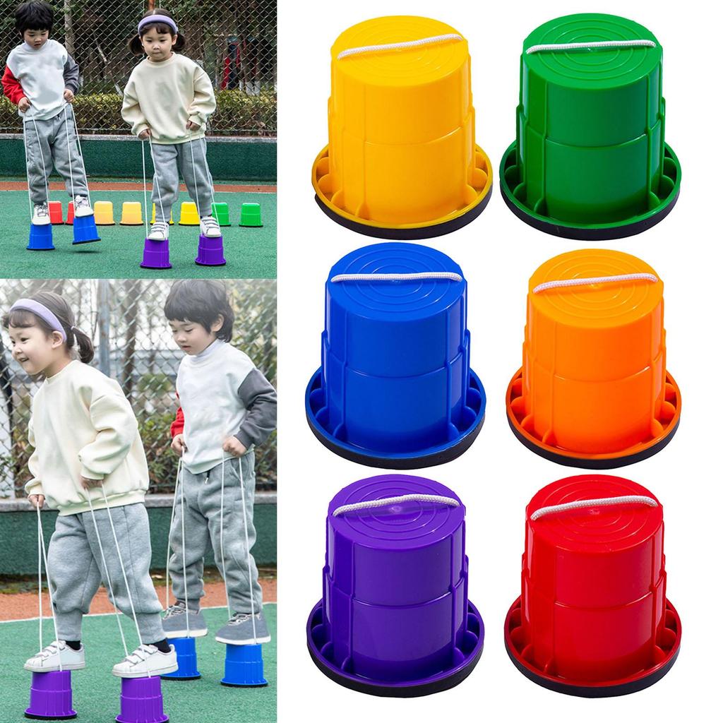 2 Pieces Balance Stilts, Walking Picnic Toy Set, Non-Slip Bucket for Kids And