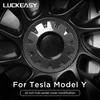 Для Tesla Model Y 20-дюймовая центральная крышка ступицы колеса ABS Украшение Колпачок колеса Tesla Автоаксессуары Внешний углеродное волокно Черный Красный