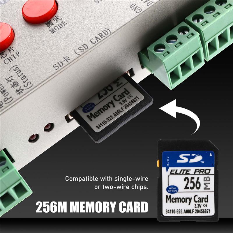 K-1000C Controller K1000C WS2812B WS2811 APA102 T1000S WS2813 LED 2048 Pixel Program Controller DC5-24V-B61B
