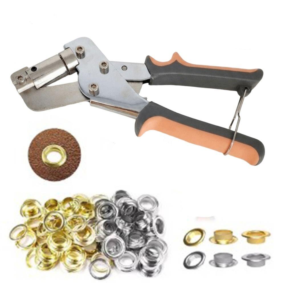 Manual Press Grommet Eyelet Plier Kit 10mm Eyelet Hole Punch Pliers Eyelet Installation Tool