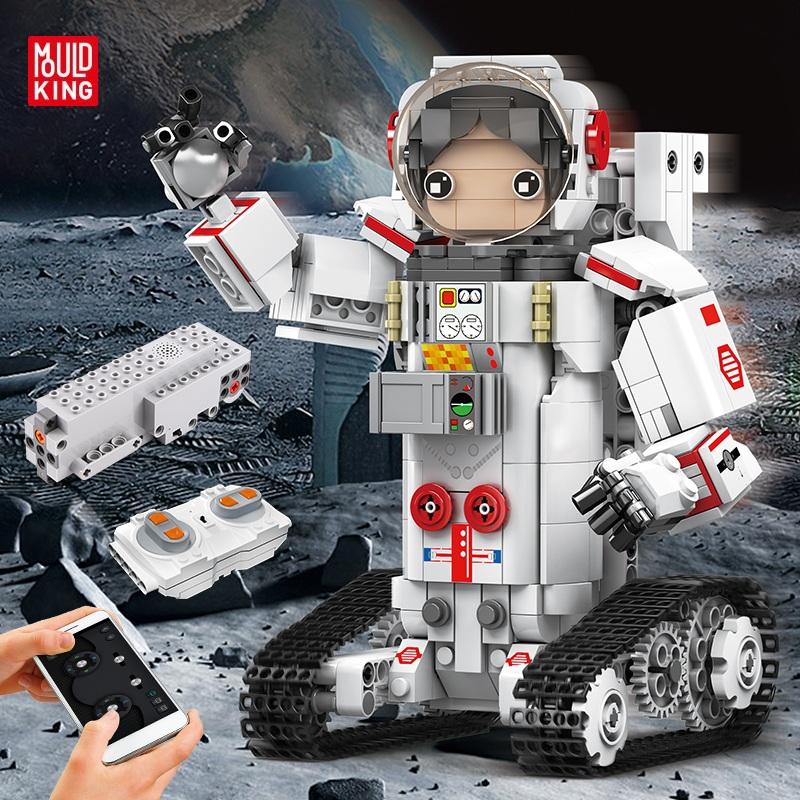 MOLD KING 13136 Технический робот с дистанционным управлением RC Моторизованный робот-космонавт Строительные блоки Кирпичи Игрушки Рождественские подарки для детей