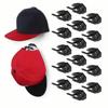 16Pcs Baseball Cap Dual Use ABS Hook Baseball Club Gym No Trace Free Punch Hat Storage Wall Sticky Hook Cap Shop Display Stand