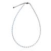 Pearl Freshwater Pearls Shape Keeps Metal Made In Japan [Mani Mani] Necklace, [4.5-5mm Beads] White, Memory, Rice-shaped Necklace, Style,