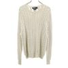 Polo by Ralph Lauren 90s Old Long Sleeve Hand Knit M White Cable Knit Men's Used