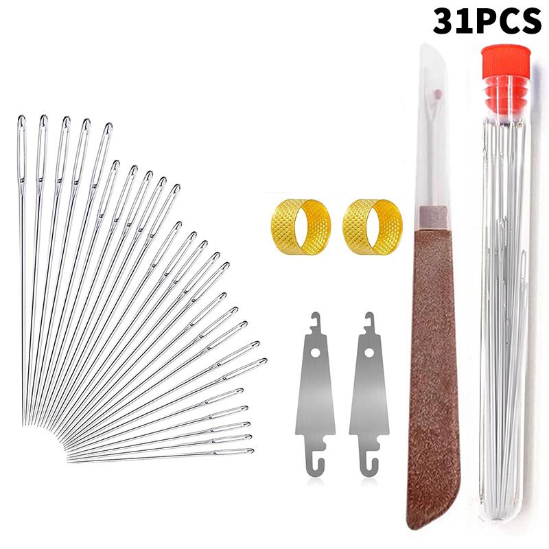 Enhanced Stitching Needle Set, 2025 High-Quality Steel, Big Eye for Easy Threading, Contains 31/34/36 Needles