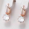 Цвет розового золота Свадебные серьги-капли для невесты Модные аксессуары с натуральным цирконом Высококачественные женские украшения на каждый день
