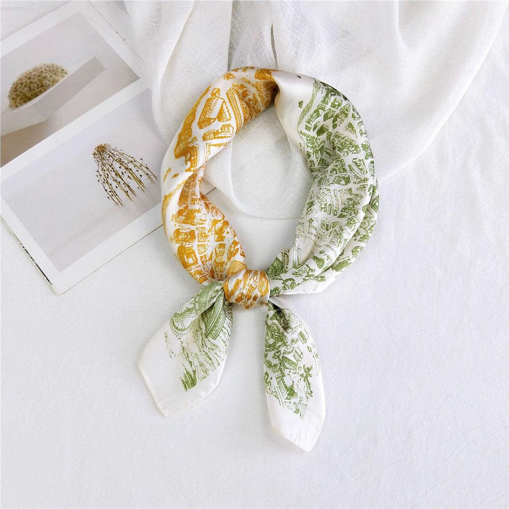 Fashion Decoration Scarf Hairband Tie Hair 70 Small Square Scarf Silk Scarf Women'S Spring And Autumn Versatile Small Scarf Professional Scarf