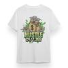 Men's Oversize T-shirt With Hustle Motivational Graphic Unisex 100% Cotton Tee