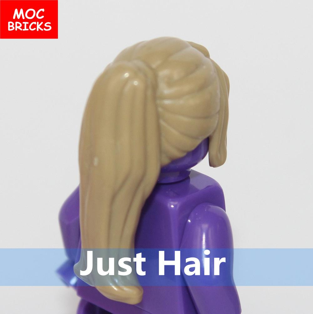 Нетоксичные 5 шт./лот Детали Moc Кирпичики Женские Волосы Собранные Частицы Строительные Блоки Аксессуары Детские Игрушки Пластиковые Куклы