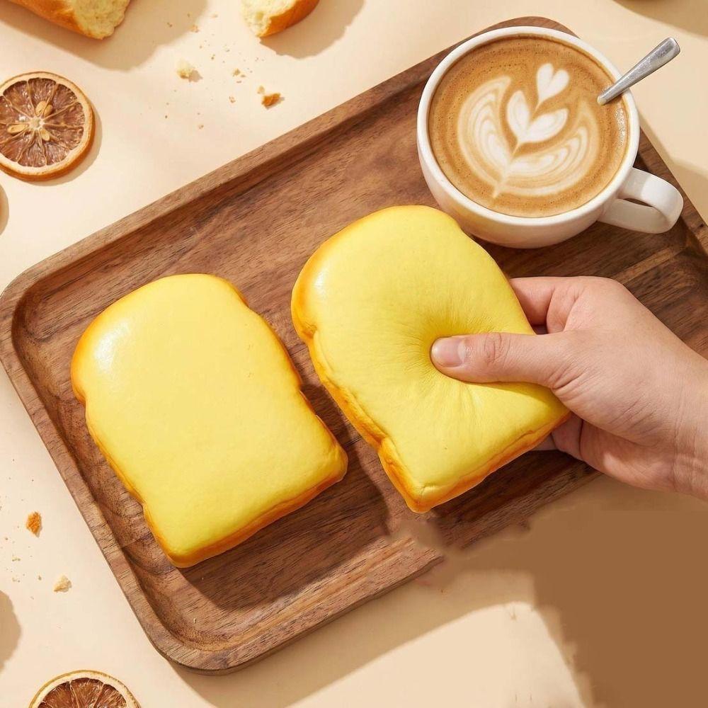 Hand Relax Toast Sensory Toys Simulated Fidget Bread Soft Cute Toast Bread Squeeze Toy Kids Adult