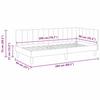 L shaped bed frame with headboard blue 90 cm x 200 cm velvet