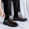 New Formal Leather Shoes for Men Men's Business Casual Leather Shoes Black Dinner Party Pointy Shoes Fashion Brogue Men's Shoes