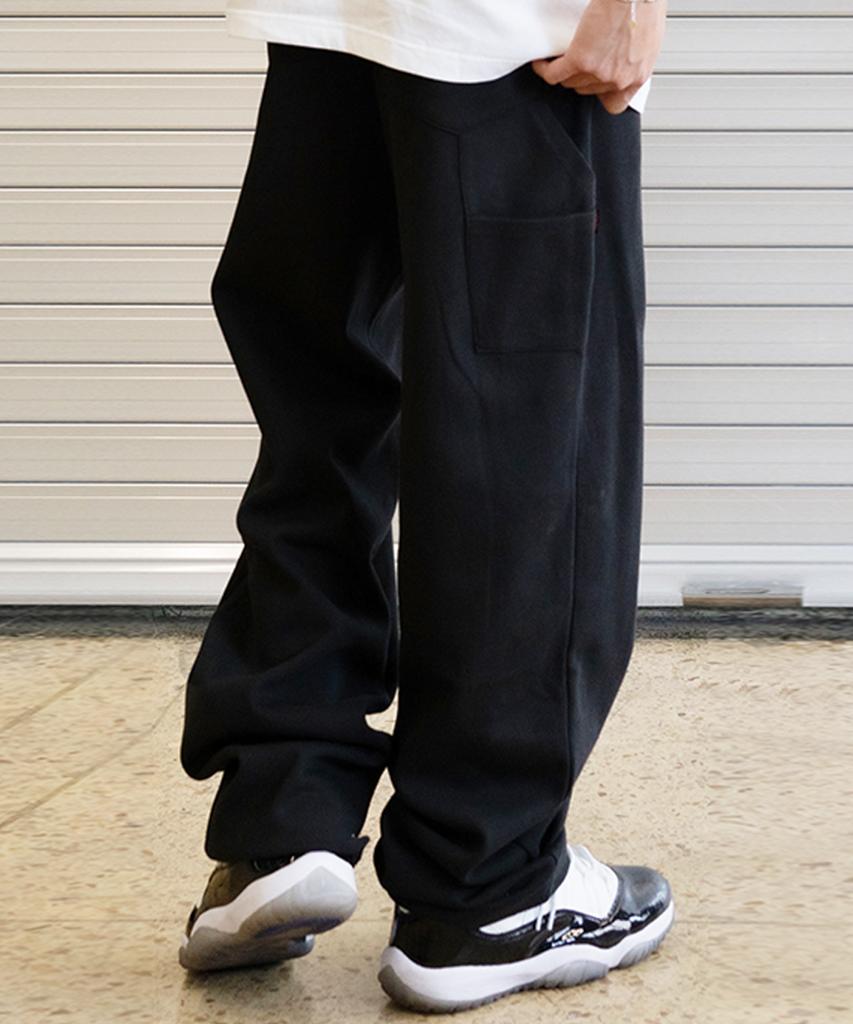 CREAM SODA LAB Carpenter Bermuda Sweat Wide Black Pants