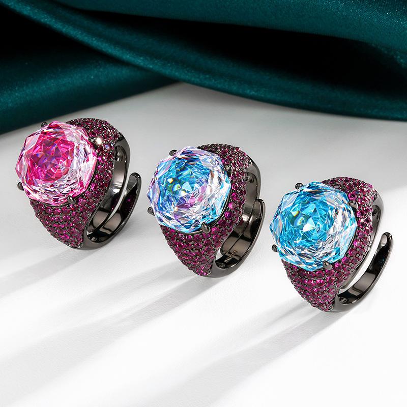 Роскошные кольца из циркония для женщин 2025 года, новые модные кольца для дам, свадебные украшения для вечеринок, аксессуары