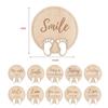 Personalized Wooden Baby Monthly Milestone Cards 10Pcs Set Newborn Photo Props Boys Girls Growth Tracker Nursery Gift Keepsake