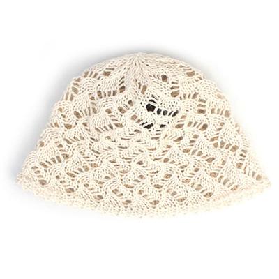 Универсальная химия Шляпа-ведро Wave Knit цвета слоновой кости