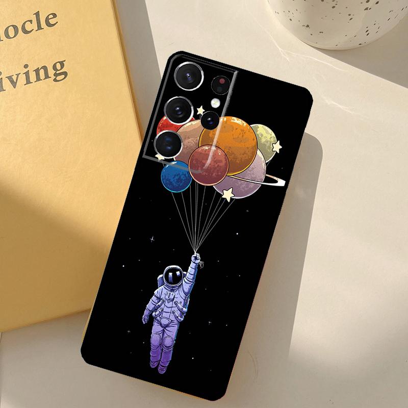 Мультяшный Космический Астронавт Чехол для Телефона Для Samsung Galaxy S23 S20 S21 S22 S24 S25 Ultra S9 S10 Plus S25 FE Защитный Чехол