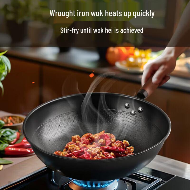 COOKER KING Non-stick Cast Iron Wok