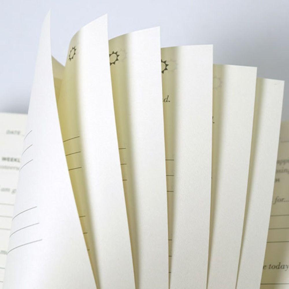 A5 Paper Daily Notebook Ribbon Bookmark Schedule Notebook Gratitude Journal Notebook Reflection