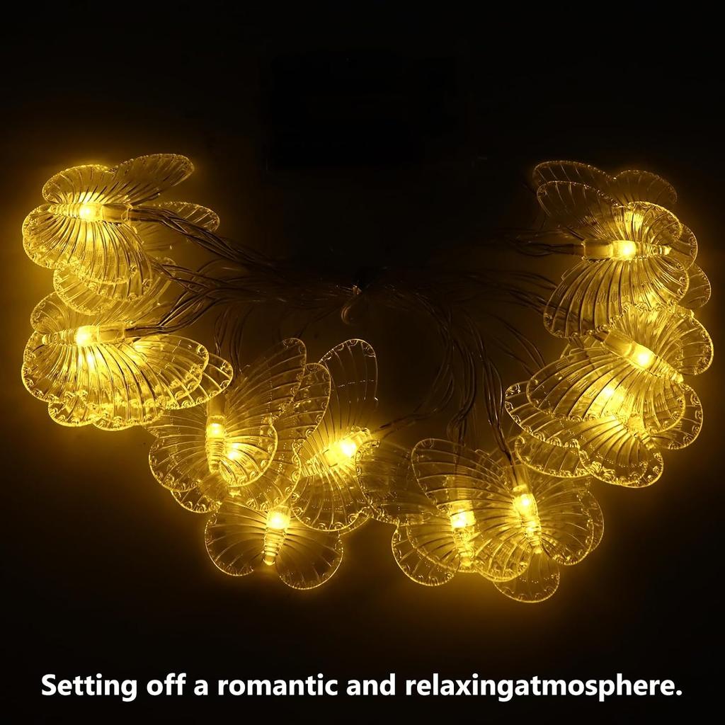 Butterfly Fairy String Lights, Fairy Decorative Lights 3M/10ft 20LEDs Battery Operated String Light for Indoor Outdoor Home Garden Summer (Butterfly)
