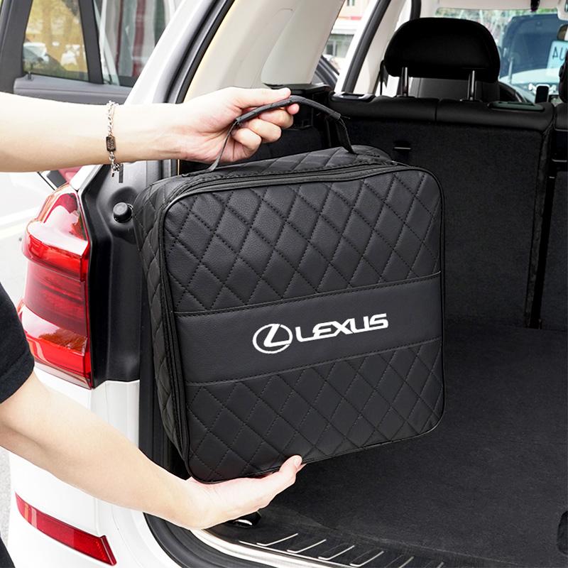 Car Interior Storage Box Charging Gun Leather Bag Accessories For Lexus LS LC RZ IS350 ES300 GS350 CT200h GX460 LX570 RX500hTQ9