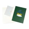 1 Set Foldable Eid Moon Charm Greeting Card with Envelope Small Card Exquisite Folding Thank You Card Message Writable