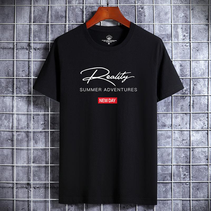 Летняя мужская футболка с коротким рукавом Мужская модная свободная рубашка Рубашка с принтом