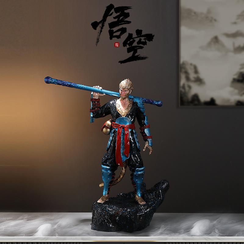 Black Myth Monkey King Decoration, 26cm Black Gold Armor Monkey King